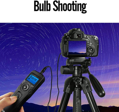 PHOTOOLEX Intervalometer Digital Camera Remote Shutter Release Controller LCD Timer Control with Cord for Canon EOS Rebel T6 T7 80D 70D 60D 60Da 77D T7i T6i T6s SL2 SL1 T5 T3 T5i T4i T3i T2i EOS