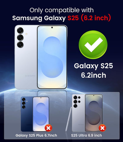 Magnetic for Samsung Galaxy S25 Case [Compatible with MagSafe][Built-in Camera Lens Protector] Slim Soft Silicone Bumper Shockproof Metallic Luster Phone Case (Gray)