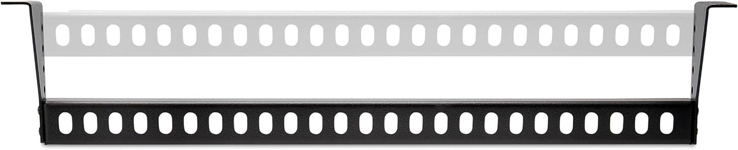 StarTech.com 1U Rack Mountable Cable Lacing Bar w/Adjustable Depth, Cable Support Guide for Organized 19" Racks/Cabinets, Horizontal Cable Guide for Patch Panels/Switches/PDUs (12S-Cable-Lacing-BAR)