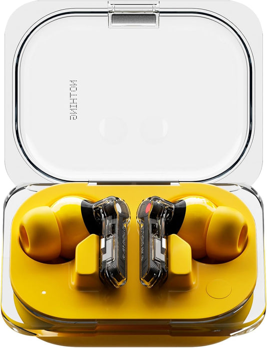 Nothing Ear (a) Wireless Earbuds, 45dB Hybrid Noise Cancelling Earbuds, Hi-Res Audio, Advanced Equaliser, Dual Connect, 6 Mics, 42.5H Playtime Ear Buds Wireless Bluetooth, Yellow