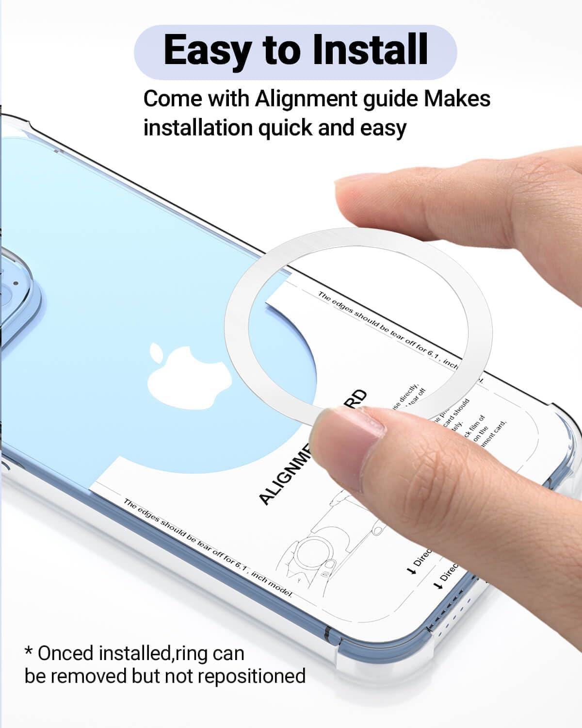 for Magsafe Ring 10PCS-Ultra Thin(0.4mm)-Universal Metal Rings Sticker Compatible with iPhone 15 Pro Max,15 Pro,15/14/13/12 Series,Samsung Galaxy,Google Pixel Series - White