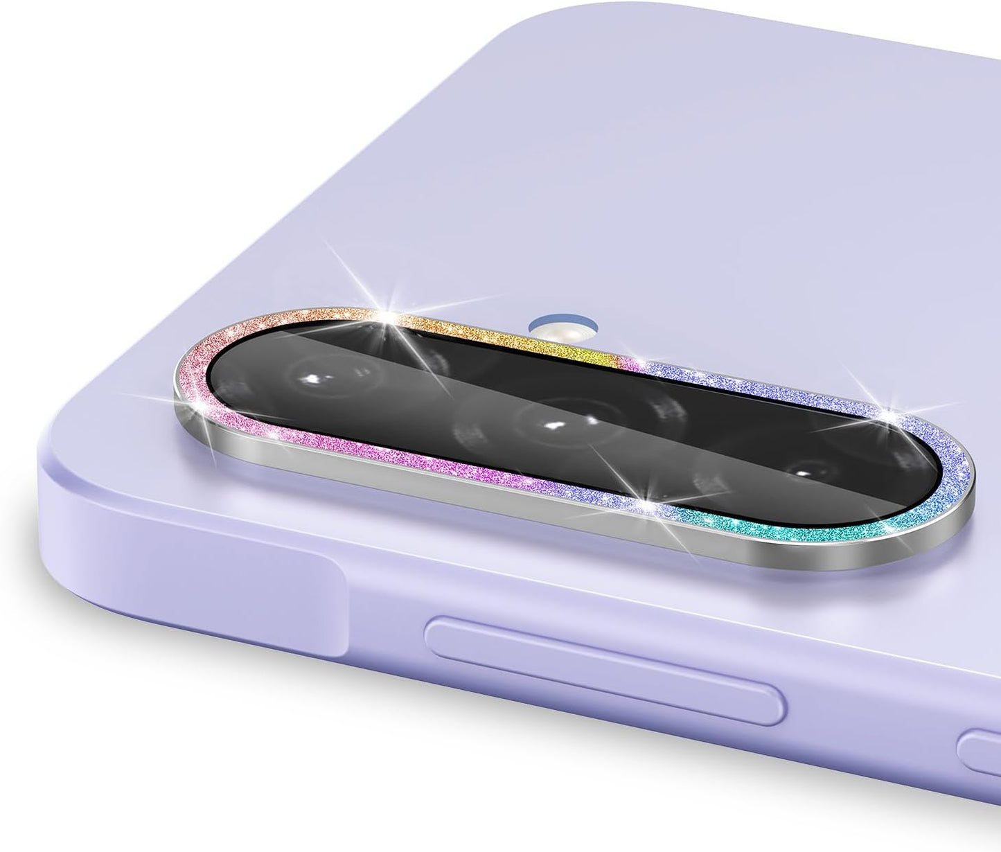 for Samsung Galaxy A26/A36/A56 Camera Lens Protector, Individual Metal Ring Tempered Glass Lens Cover, [Strong Adsorption] Scratch Resistant Ultra-Thin HD Clear Lens Cover, 1 Set-Colorful