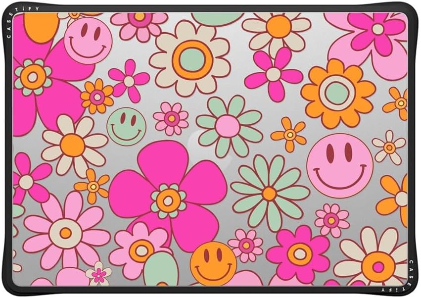 CASETiFY Impact MacBook Air 15" (M2-M4) Case [Cushioned Impact Corners/Scratch-Resistant/Anti-Slip Grip] - Groovy Clear - Clear Black