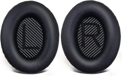 Replacement Ear Pads for Bose QuietComfort 35 35 II 15 25(qc 35 25 15/QC35 ii), Headphone Ear Covers, High Density Memory Cotton, Soft Leather, Adaptive Noise Isolation Headphones Pads Cushions