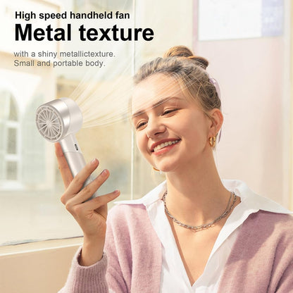 Handheld Fan,Portable Turbo Fan,Powerful Personal Fan(7000rpm High-Speed Motor,Battery Work 3-16 H),USB Rechargeable Mini Handheld Fan for Travel/Outdoor/Gift/Makeup (Beige)