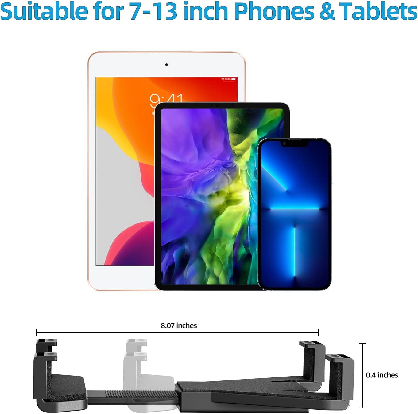 OHLPRO Tablet Holder for Truck, Heavy Duty Drill Base Tablet Car Mount for iPad, mini, Samsung Galaxy (7" - 11") for Dashboard, Desks, Tabletop, ipad Mount Great for Wall, Commercial Vehicles