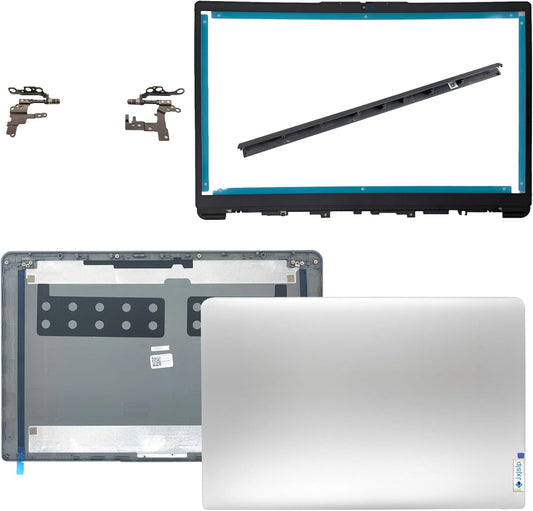 Replacement LCD Cover Back With Hings Front Bezel With Hinges Cap for Lenovo Ideapad 1-15ADA7 82R1, 1 15AMN7 82VG, 1 15ALC7 82R4 Series Laptop Rear Case Top Lid 5CB1M48453 5CB1F36621 5CB1F36618