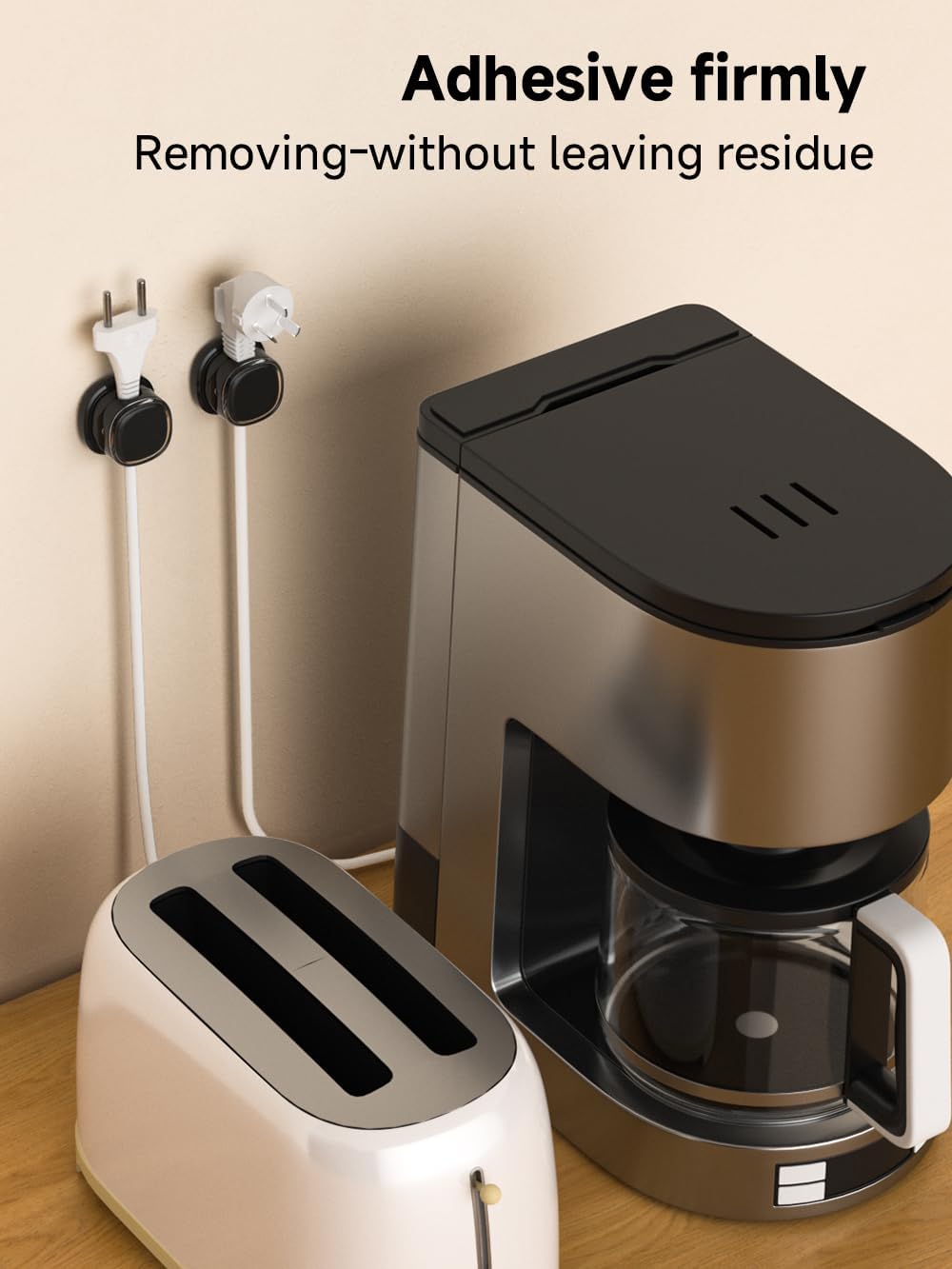 Magnetic Cable Clips, Adjustable Cord Holder Management, Adhesive Wire Keeper Organizer for Home Office Desk Phone PC Car Wall Desktop Nightstand Appliance (9-PCS Black)