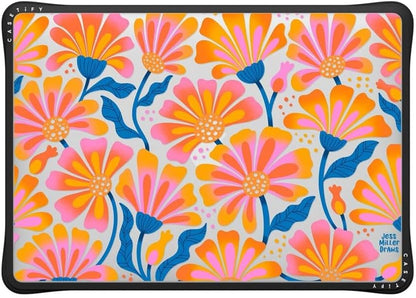 CASETiFY Impact MacBook Air 13" (M1/Intel) Case [Cushioned Impact Corners/Scratch-Resistant/Anti-Slip Grip] - Lazy Daisy - Clear Black