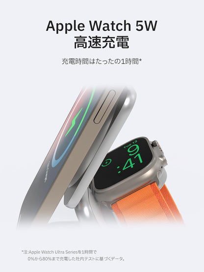 REDBEAN 3in1 Qi2 Wireless Charging Station, Mag-Safe Charger Stand Compatible with iPhone, Apple Watch & AirPods, 25W Foldable Fast Charging Dock, Aluminum Alloy for Multiple Devices, Silver