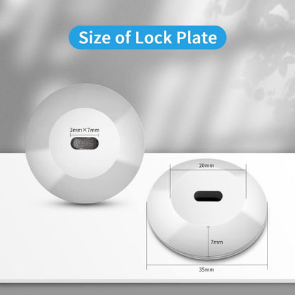 5 Pack Anchor Plate Adhesive Security Plate with Slot for Computer Lock Security Cables to Lock Down Laptops, Tablets, Monitors,for iPhone Smart Phone, MacBook Pad Ipad, Tablet, Other Device