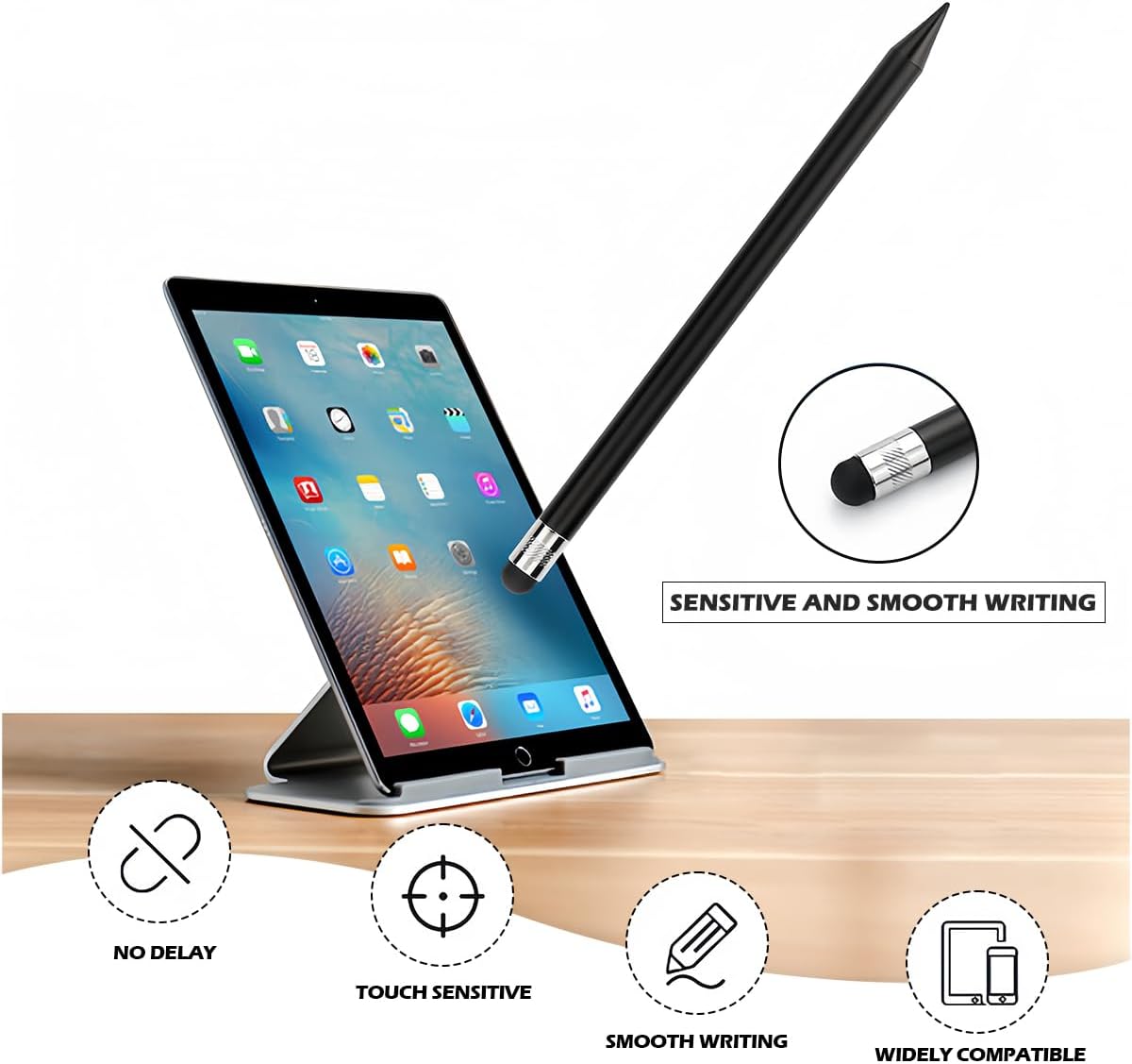 20Pcs Replacement Tips Silicone Rubber Touch Screen Pens Tips for Touch Pen (8 * 10mm)