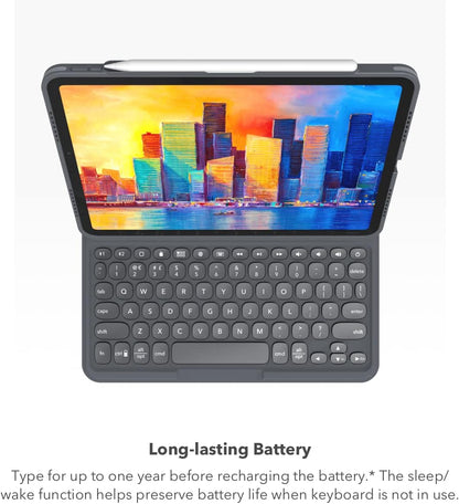 ZAGG Pro Keys Detachable Case and Wireless Keyboard for Apple iPad 11" (A16)/ 10.9 10th GEN, Multi-Device Bluetooth Pairing, Backlit Keyboard, Apple Pencil Holder, 6.6ft Drop Protection, Lightweight