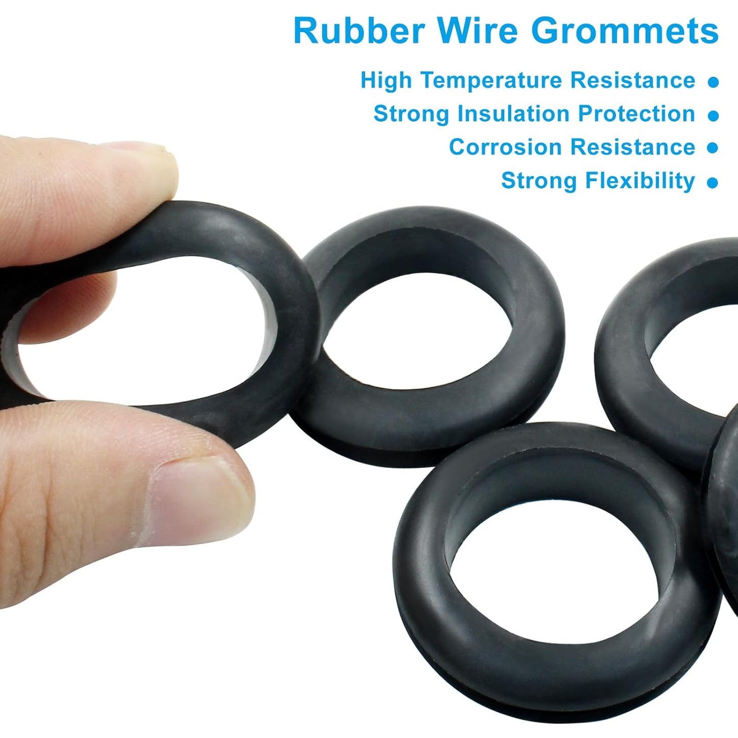 24 Pcs Rubber Grommets, 0.98" Inside Diameter 1" Drill Hole Rubber Wire Grommets O Ring Grommets for Wire, Firewall, Cables, Plugs, Automotive