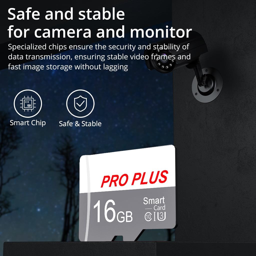 2 Pack TF Card 16GB with Adapter, High Speed Memory Card, UHS-I C10 A1 Memory TF Card for Tablet/Mobile Phone/Camera/Car Audio/Game Console (TF183 White Gray 16GB)