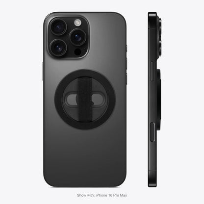 Lite 2 Magnetic Phone Grip, [Elastic Finger Strap] Phone Loop Holder, Compatible with Magsafe Series iPhone 16 15 14 13 12 Pro max, Black