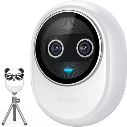 EMEET Piko+ Webcam 4K, World's 1st Dual-Camera AI-Powered 4K Webcam, 1/2.55'' Sony Sensor, 3 Mics&3 Sound Modes, Panda Magnetic Privacy Cover, USB C-C&C-A, Ideal for Livestreamers and Content Creators