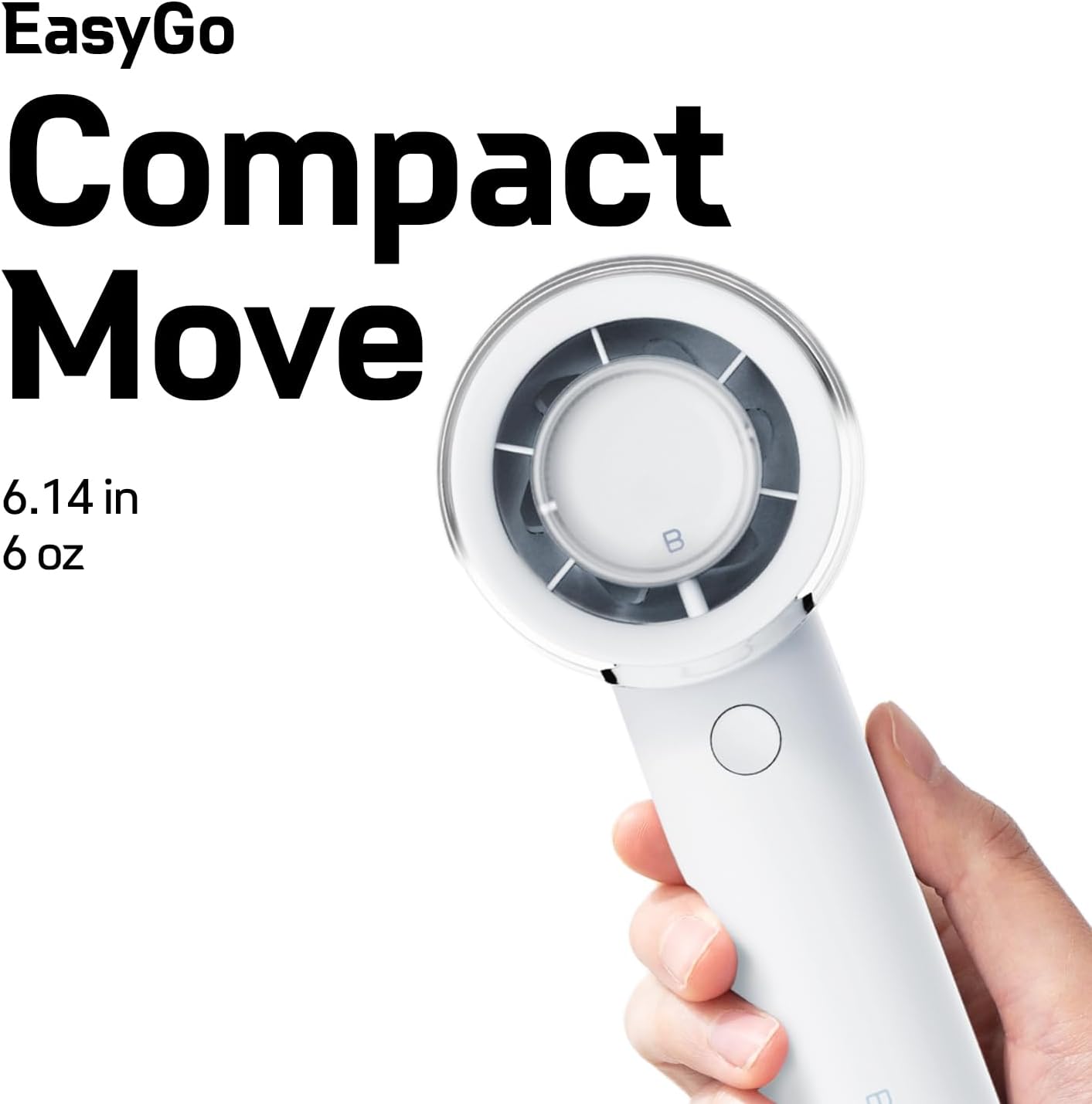 Bluefeel Portable Handheld Turbo Fan, 5-Speed Mini Personal Fan with Adjustable Turbo Mode, 16H Max Cooling Time, and 3000mAh USB Rechargeable Battery for Travel/Outdoor/Home/Office (Peach Pink)