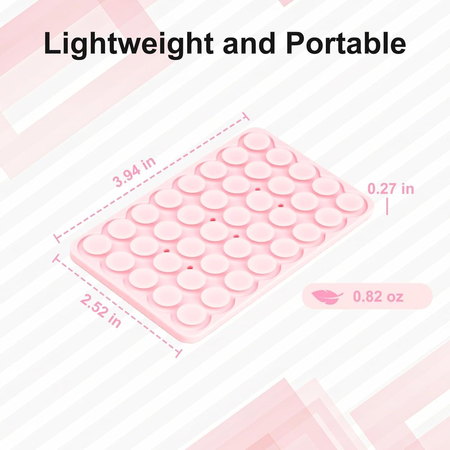 1 Pack Silicone Suction Cup Phone Case Mount Double Sided, Phone Accessories Hands-Free Strong Grip Holder for Selfies and Videos, Silicon Phone Stand Sticky for iPhone and Android Light Blue