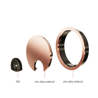 Desk Grommet 2-3/8 Inch 60mm, Zinc Alloy Computer Desk Wire Hole Cover, Office Desktop Cord Cable Hole Metal Ring, Red Bronze