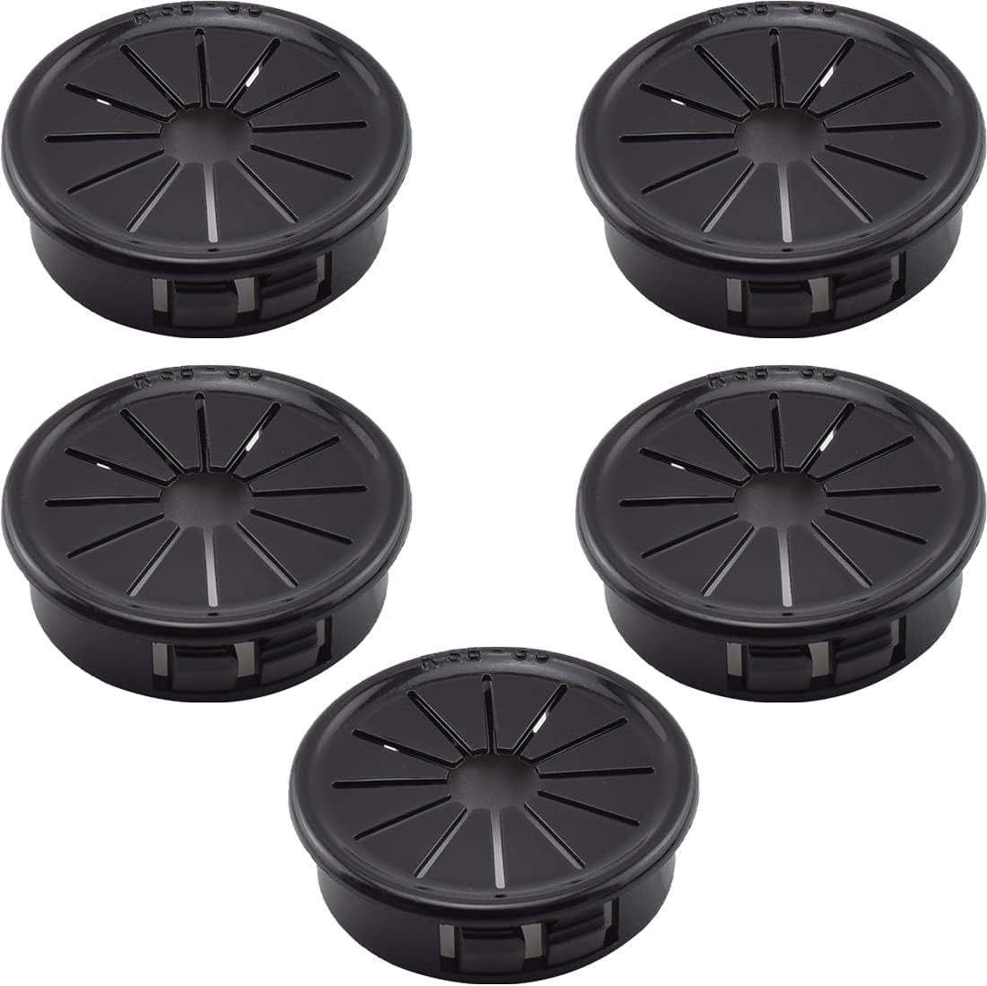 Aifeier ET 1-3/8 Inch Cable Grommets Petal-Shaped Buckle Type Wire Hole Cover for Cord Management and Protection of Cabinet, 5PCS 35mm