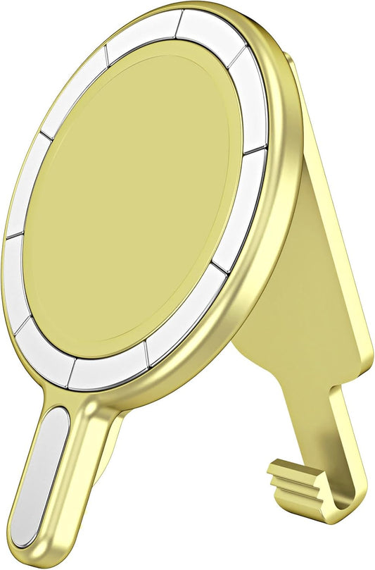 BAISRKE Magnetic Belt Clip Phone Holder, Strong Magnetic Waist Clip Compatible with Phone Cases, Portable & Versatile Accessory for Travel & Outdoor Use (Gold)