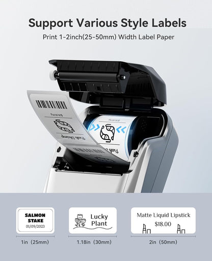 NIIMBOT B1 Label Maker Machine with Tape, Thermal Label Printer Easy to Use for Office Supplies, Home, Business, 2 Inch Label Maker with 2'' x1.18'' Labels-230pcs/Roll