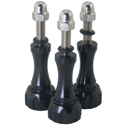3PCS Black Aluminium Alloy Hand Tightened Screws Length 19.6mm Universal Action Camera Accessories Adapter Screw for Connecting Tripods Selfie Sticks Fill Light