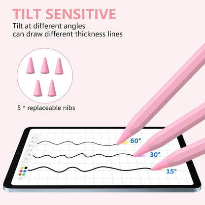 Stylus Pen for iPad 2018-2023 With Palm Rejection, Active Pencil for iPad Pro 11/12.9 Inch, Air 5th/4th/3th Gen, Mini 6th/5th Gen, 10th/9th/8th/7th/6th Generation (Pink)
