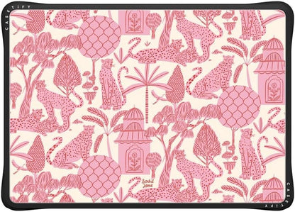 CASETiFY Impact MacBook Air 13.6" (M2-M4) Case [Cushioned Impact Corners/Scratch-Resistant/Anti-Slip Grip] - Cheetah Paradise - Clear Black