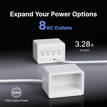 Gitryin 1 Micro USB Retractable Wall Charge and 11-in-1 Desktop Charging Station with 3 Type-C Retractable Wall Chargers