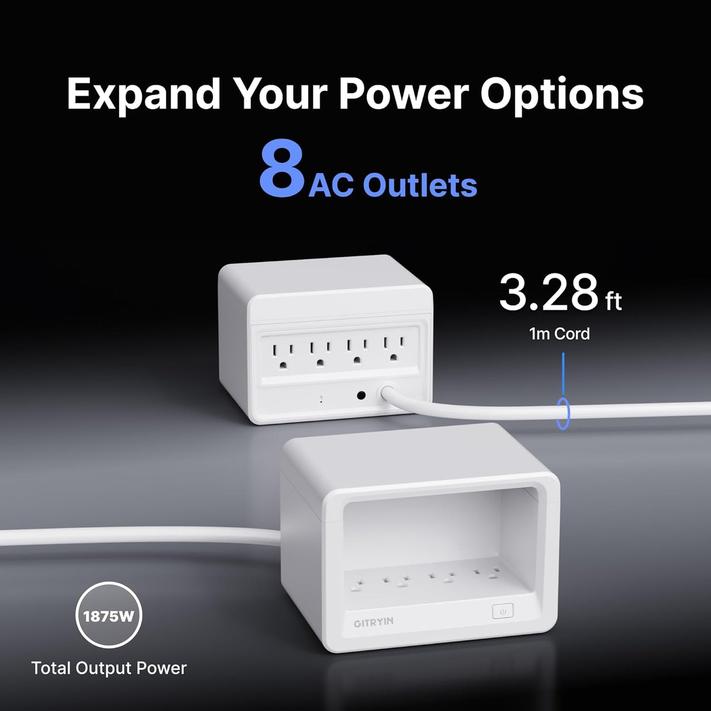 Gitryin 1 Lightning Retractable Wall Charger and 12-in-1 Desktop Charging Station with 4 Type-C Retractable Wall Chargers