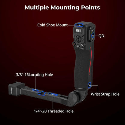 SmallRig Focus Control Dual Grip for DJI RS 2 / RS 3 Pro/RS 4 Pro Gimbal Stabilizer, Dual Handle with NATO Rail, Joystick Operation, Mode Switching, Centering/Locking, Max Load 17.6lb(Not for RS4)