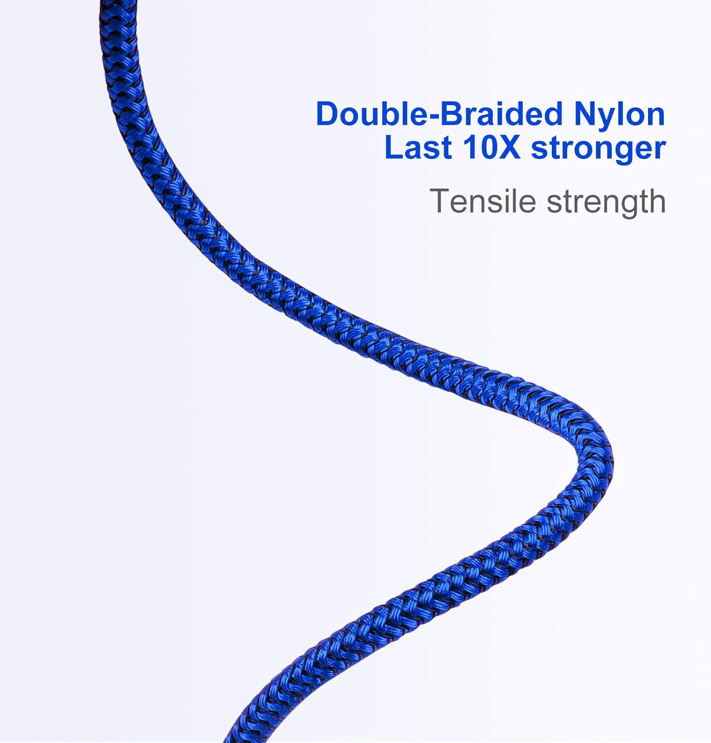 Lightning Cable 10 FT 3Pack [Apple MFi Certified] Extra Long iPhone Charger Cable Nylon Braided Fast Charging Cord Compatible with iPhone 14/13/12/11/X/XS/XR/SE/8/7/6/5/iPad Pro/Mini/Air - Blue