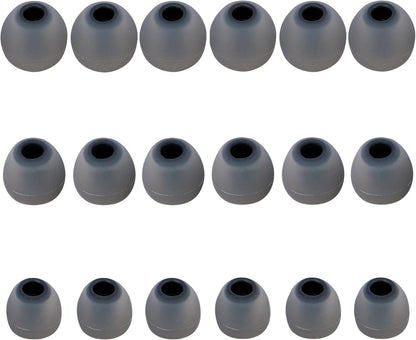 Earbud Replacement Tips Silicone Earbud Tips Eartips Fit Most in-Ear Earbuds(Inner Hole 3.8mm -5.1mm) Headphone Earbuds Rubber Tips 9 Pairs S M L