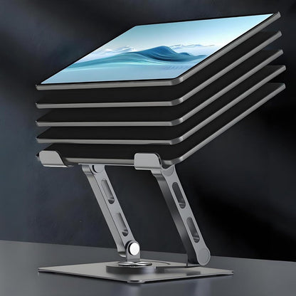 360° Rotating Tablet Stand - Adjustable iPad Tablet Holder for Desk, Foldable iPad Swivel Stand for Home & Office (Slate Gray)