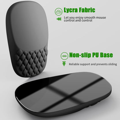 VAGAU Ergonomic Mouse Pad with Wrist Rest, Wrist Rest Pain Relief Mousepad Memory Foam Massage & Non-Slip PU Base for Carpal Tunnel Pain Relief - Gaming, Office, Home Use (Black)