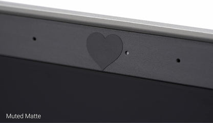 Blocked Stackable Webcam/Camera Vinyl Covers | 57 Low-Tack Restickable Webcam Sticker | 3-Sizes | Black 57-Pack Hearts (Muted Matte)