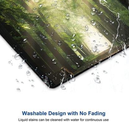 Hokafenle Mouse Pad, Natural Forest Mouse Pad, Rectangle Mouse Mat Square Waterproof Mouse Pads Non-Slip Rubber Base Mousepad for Office Laptop, 9.5"x7.9"x0.12" Inch