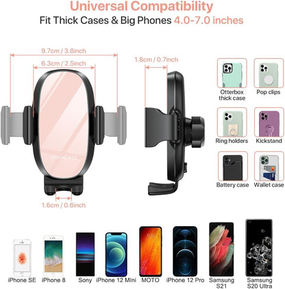 Miracase Universal Cup Phone Holder for Car, [Upgraded Version] Adjustable Long Neck Car Cup Holder Phone Mount Cradle Friendly Compatible with iPhone Samsung Google and All Smartphones, Pink