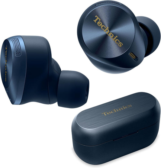 Technics EAH-AZ80-A Premium Hi-Fi True Wireless Bluetooth Earbuds with Advanced Noise Cancelling - Midnight Blue
