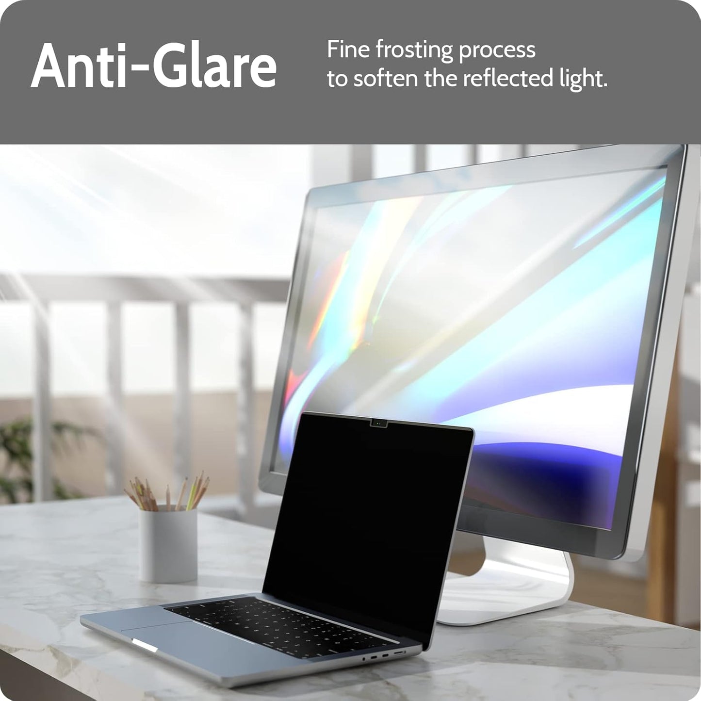 Magnetic Privacy Screen for MacBook Pro 16 Inch (2021-2025, M1, M2, M3, M4), 16inch Removable Matte Anti Blue Light Glare Private Filter Protector for Mac Pro 16.2" Laptop