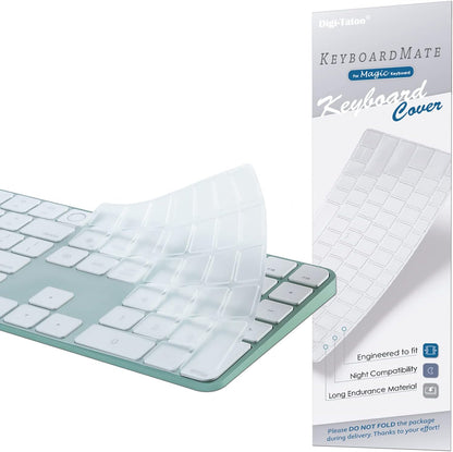 [Not for 2024 Release A3119] Keyboard Cover for iMac Magic Keyboard (Model A2520, Touch ID, with Numeric Key) - Ultra Thin, Protective and Clear Keyboard Cover Protector Skin