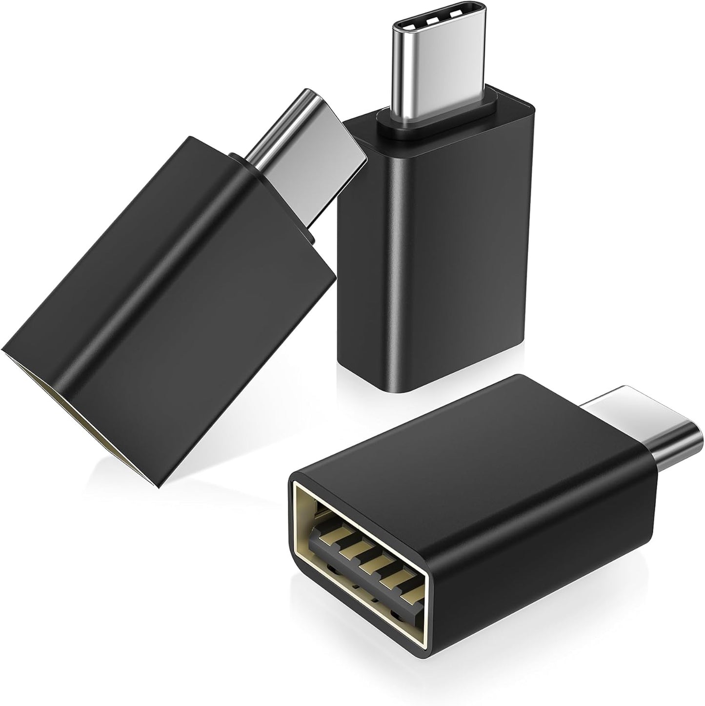 Basesailor USB C to USB Adapter 3Pack,USB C Male to USB A 3.0 Female Adapter,Type C Thunderbolt 4 OTG Converter for Apple MacBook Pro,Mac Book,iPad,Microsoft Surface Go,Samsung Galaxy S25,iPhone 17 16