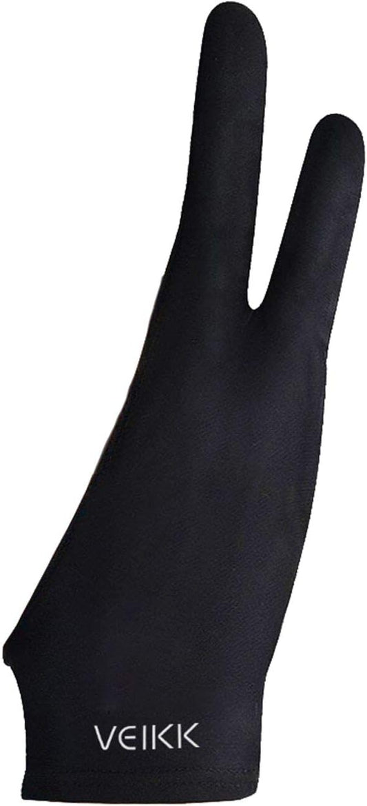 VEIKK Artist Glove for Drawing Tablet Free Size, 1 Unit for Left-Handed or Right-Handed- Black