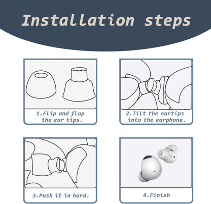 6 Pairs Replacement Eartips for Samsung Galaxy Buds Pro Headphones, Silicone Tips Earbuds Eartips Set, L/M/S Earplug Replacement Accessories (Purple, with Pen)