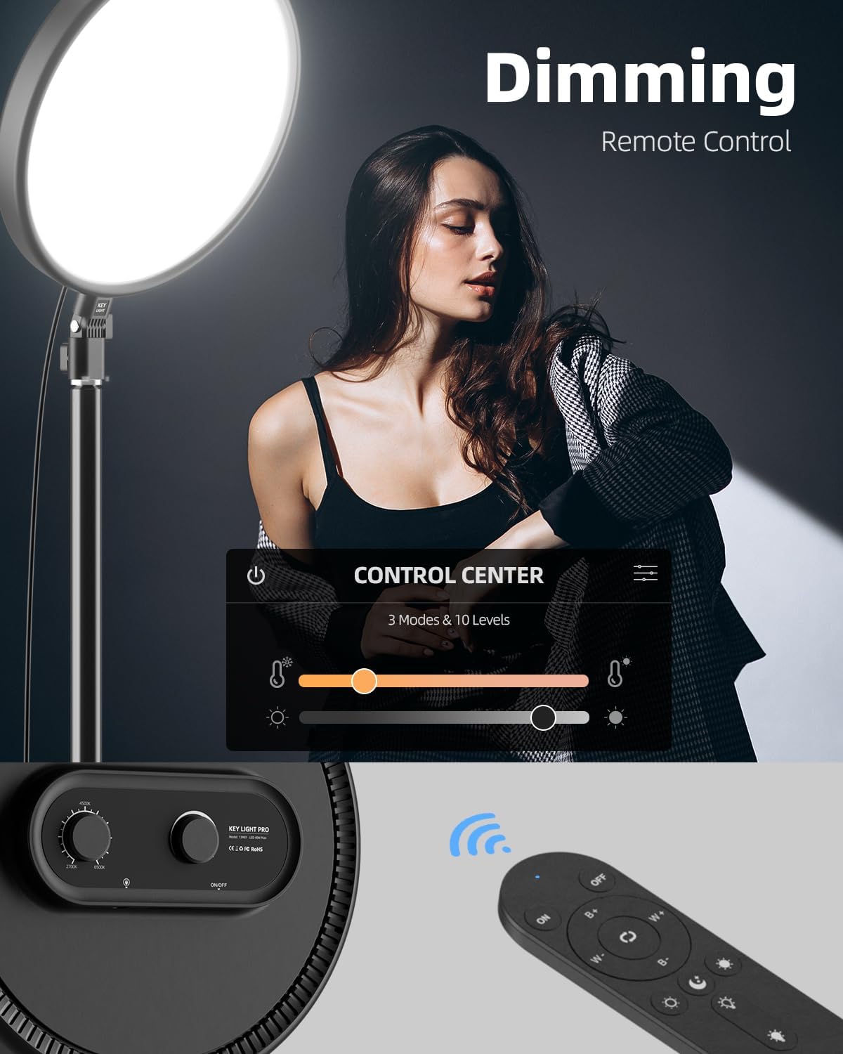 TODI Large Ring Light with 79" Stand, 6500K Full-Screen Selfie Light Ring with Stand and Phone Holder, Professional Big Ring Light for Live Stream, YouTube, TikTok, Makeup, Video, Barber, Photography