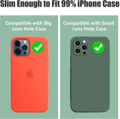 AGVEE 3+3 Camera Lens Protector for iPhone 15 Pro 6.1" / 15 Pro Max 6.7", Brushed Metal Ring 9H Tempered HD Glass Camera Protector Cover Film, Black