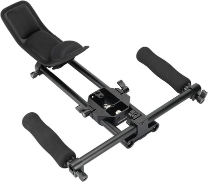 CAMVATE Handheld Shoulder Mount Kit with Sliding Base Plate & Sponge-Covered Handgrip Pair for DSLR Camera - 3029