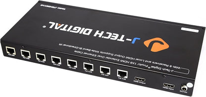 J-Tech Digital JTDHDEX1x8 ProAV Premium Quality 1X8 HDMI Extender/HDMI Amplifier/HDMI Splitter Over Ethernet Cable